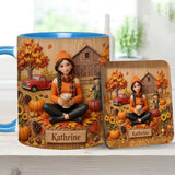 Tis The Season - Personalized Autumn Accent Mug & Coaster