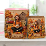 Tis The Season - Personalized Autumn Accent Mug & Coaster