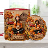 Tis The Season - Personalized Autumn Accent Mug & Coaster