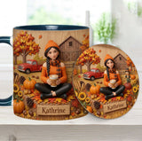 Tis The Season - Personalized Autumn Accent Mug & Coaster