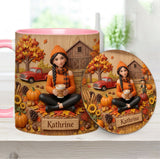 Tis The Season - Personalized Autumn Accent Mug & Coaster