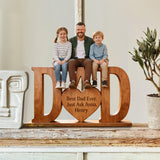 Best Dad Ever - Personalized Father Custom Shaped Wood Plaque