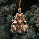 Christmas Tree Cow - Personalized Cow Ornament