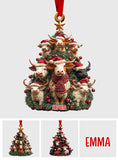 Christmas Tree Cow - Personalized Cow Ornament