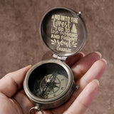 And Into The Forest I Go Camping Bear - Personalized Camping Compass