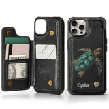 Love Turtles - Personalized Turtle Wallet Phone Case