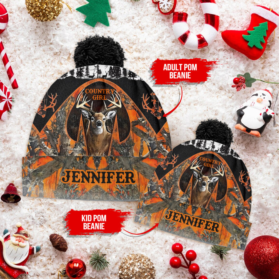 Country Girl - Personalized Hunting Beanie Hat