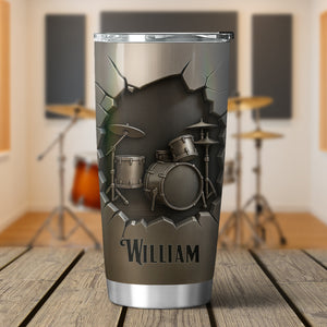 Strong Drummer - Personalized Drummer Tumbler