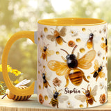 Crystal Bees - Personalized Bee Accent Mug