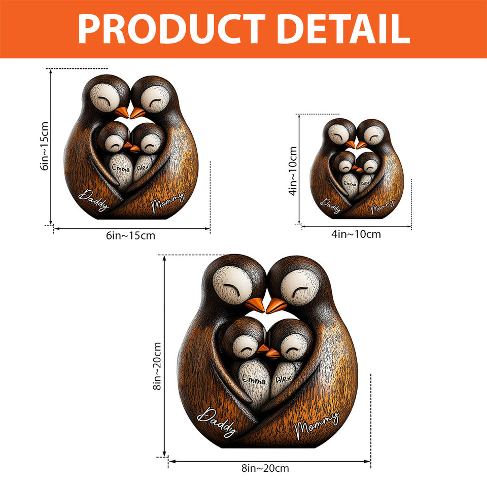 Penguine Dad - Personalized Father Custom Shaped Acrylic Plaque