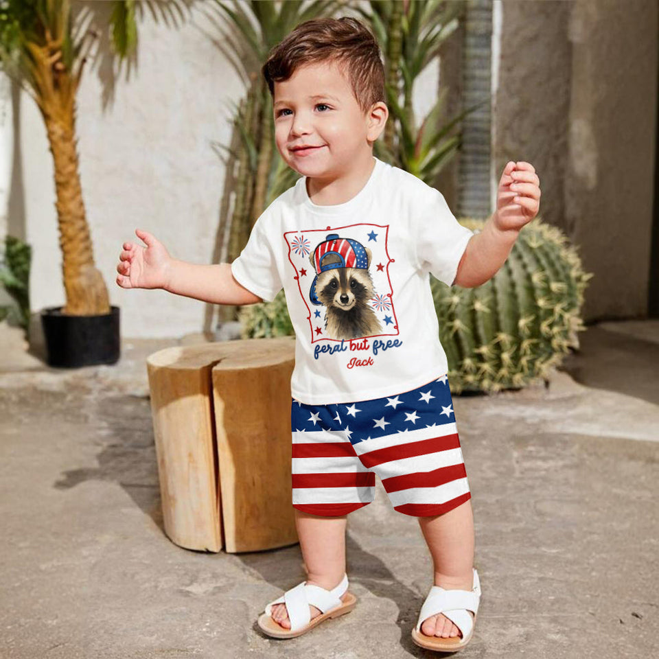 Feral But Free - Personalized Kid T-shirt & Shorts