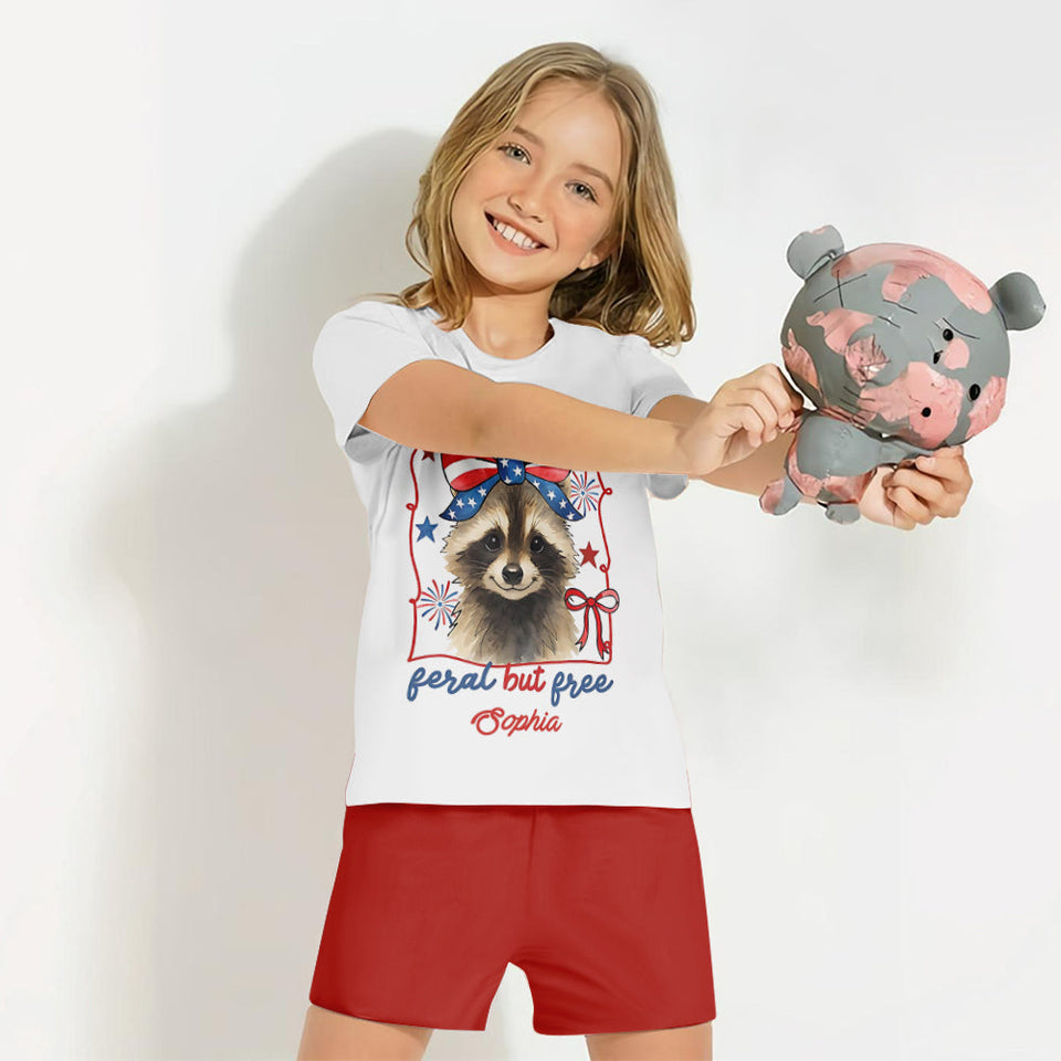 Feral But Free - Personalized Kid T-shirt & Shorts