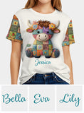 Just A Girl Who Loves Highland Cows - Personalized Highland Cow All Over Shirt