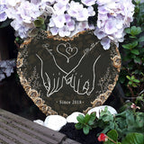 From Our First Kiss - Personalized Couple Heart Shaped Stone