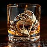 Anniversary Gift For Him/ Her - Personalized Couple Whiskey Glass