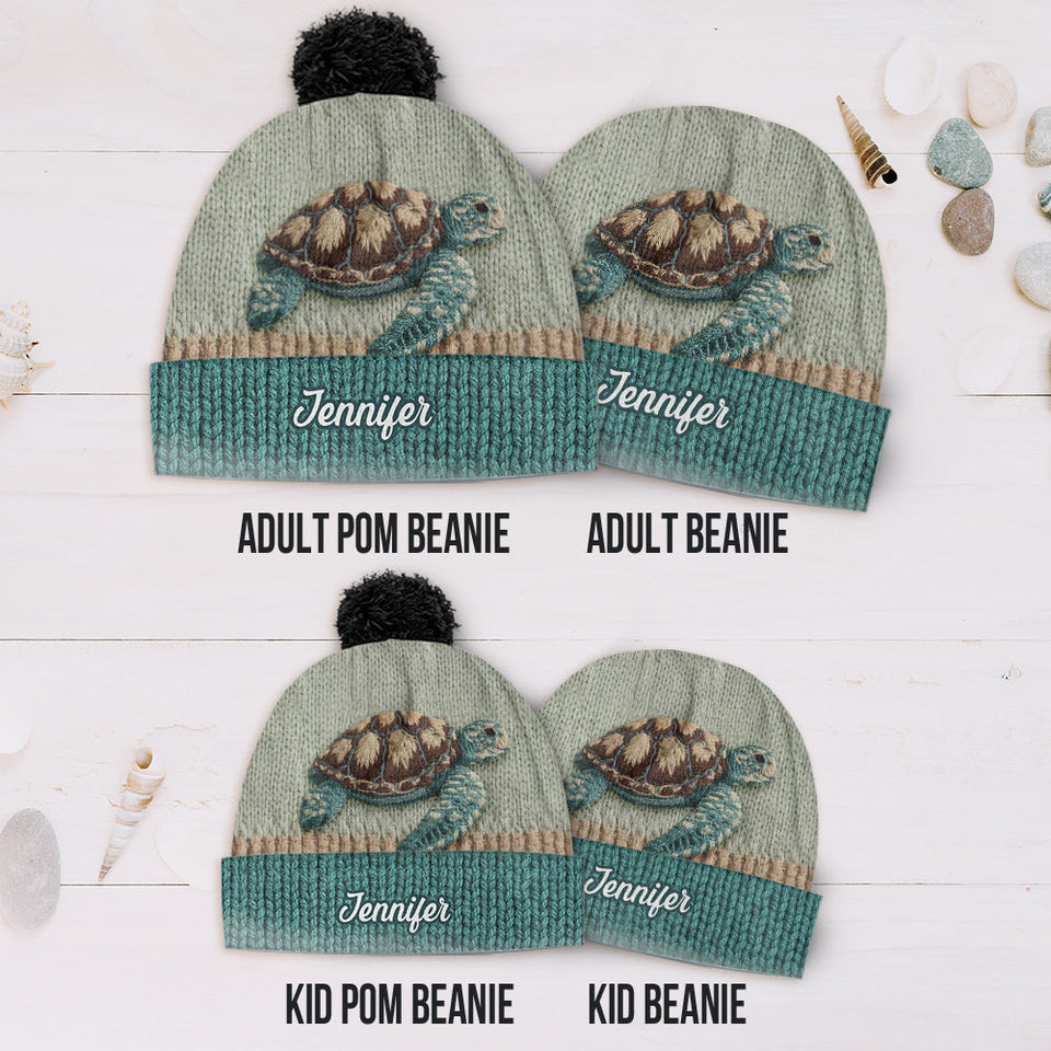 Beautiful Turtle - Personalized Turtle Beanie Hat