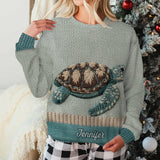 Beautiful Turtle - Personalized Turtle Ugly Sweater