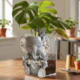Cute Sparkling Mom - Personalized Elephant Acrylic Pot