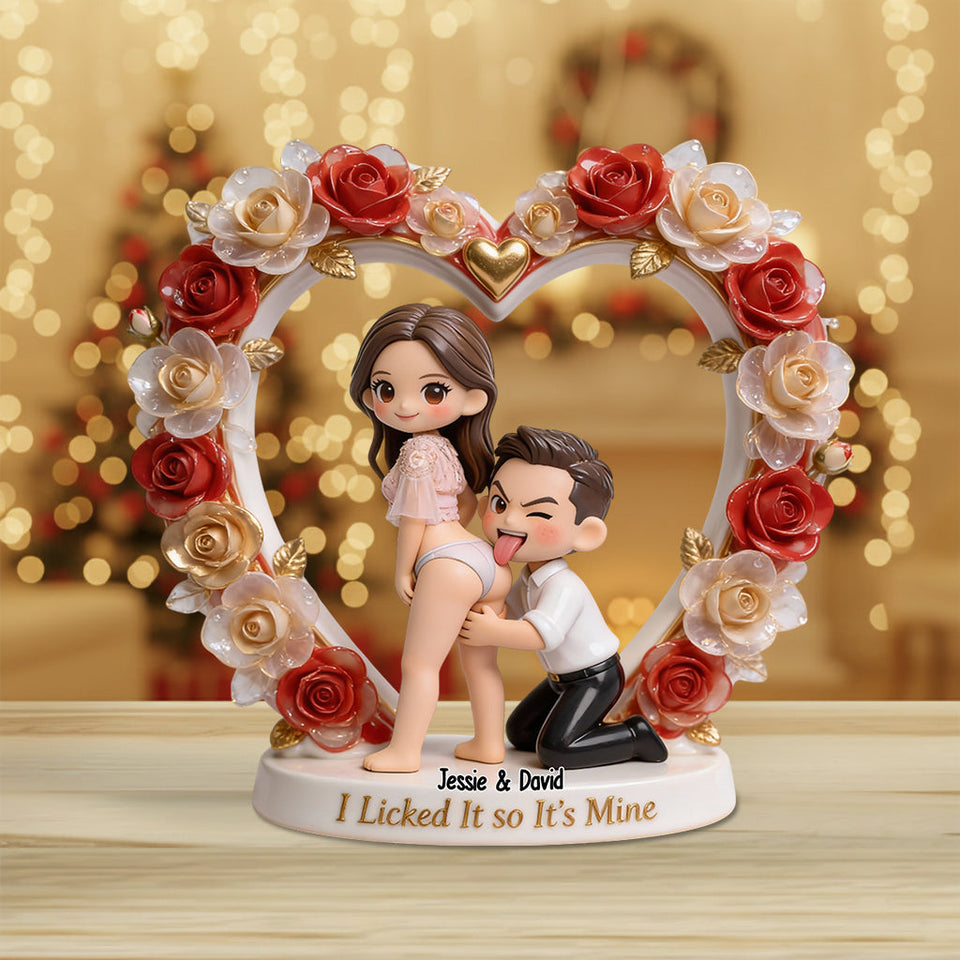 It's Mine - Personalized Spicy Couple Custom Shaped Acrylic Plaque