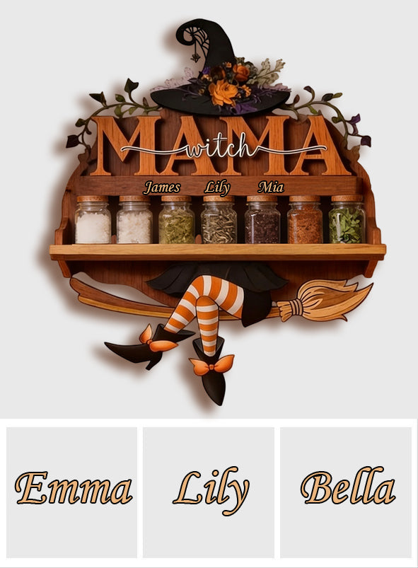 Grandma Witch - Personalized Witch Wooden Floating Shelf