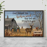 God Blessed The Broken Road - Personalized Couple Hunting Poster