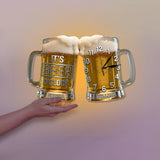 It's Beer O'clock - Personalized Beer LED Light Wall Clock