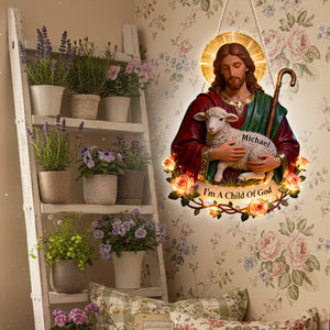 Lamb of Grace - Personalized Christian LED Light Acrylic Sign