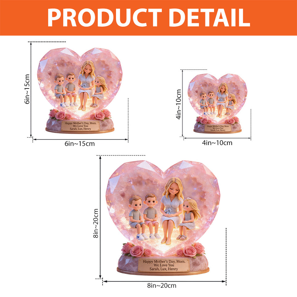 Best Mom Ever - Personalized Mother Custom Shaped Acrylic Plaque