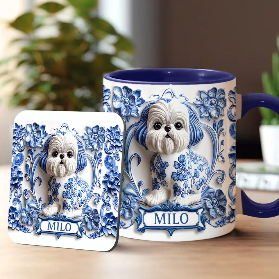 Cute Dog - Personalized Dog Accent Mug