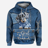 Just A Girl Who Loves Dachshund - Personalized Dachshund Hoodie and Leggings