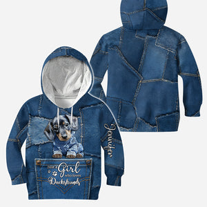 Just A Girl Who Loves Dachshund - Personalized Dachshund Hoodie and Leggings