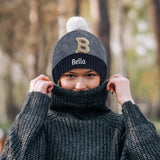 Initials Name Custom Alphabet - Personalized Family Beanie Hat