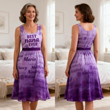 Best Nana Ever - Personalized Grandma Sleeveless Dress