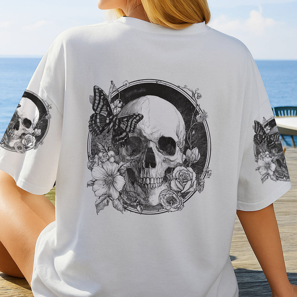 White Skull - Personalized Skull All Over Shirt