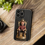 The King Dad - Personalized Father 3D Embossed Leather Phone Case