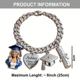 Class Of 2026 - Personalized Graduation Bracelet With Charms