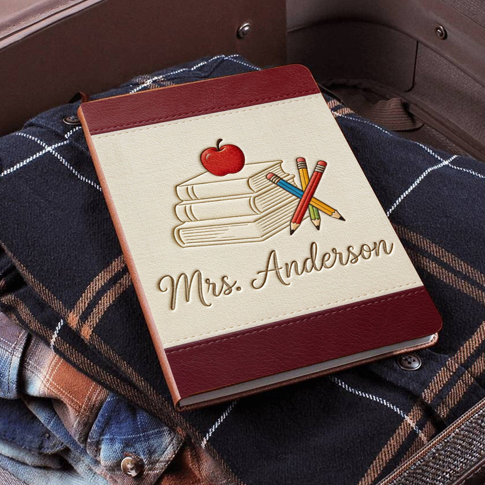 Teacher Gifts - Personalized Teacher Leather Journal