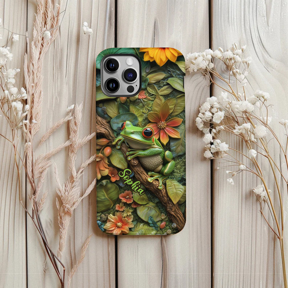 Adorable Frog - Personalized Frog Full Print Phone Case