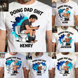 Custom Any Photo Doing Dad Shit - Personalized Father T-shirt And Hoodie