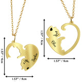 Love Cats - Personalized Cat Matching Pendant Necklace