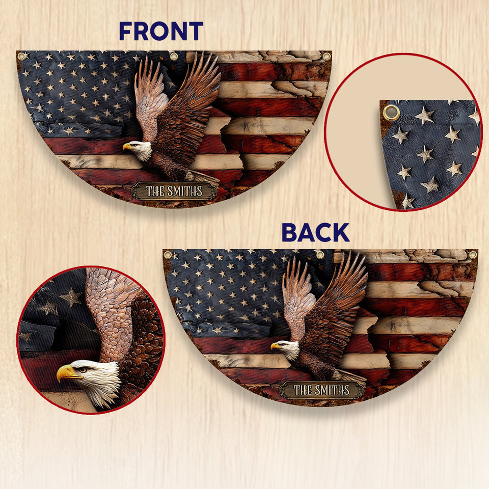 God Bless America - Personalized Independence Day/ 4th of July Pleated Fan Flag