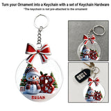 Merry Christmas - Personalized Family Transparent Ornament