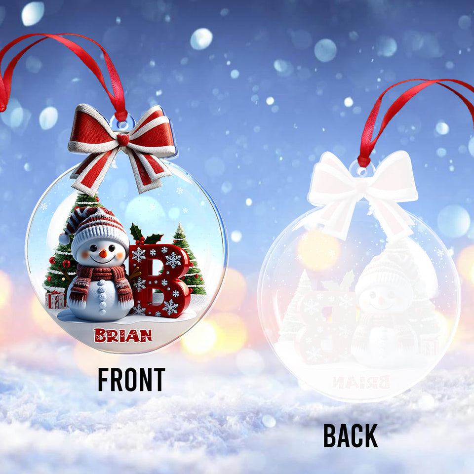 Merry Christmas - Personalized Family Transparent Ornament