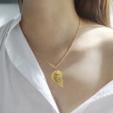 Miles Apart But Close At Heart - Personalized Mother Matching Pendant Necklace