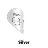 Miles Apart But Close At Heart - Personalized Mother Matching Pendant Necklace