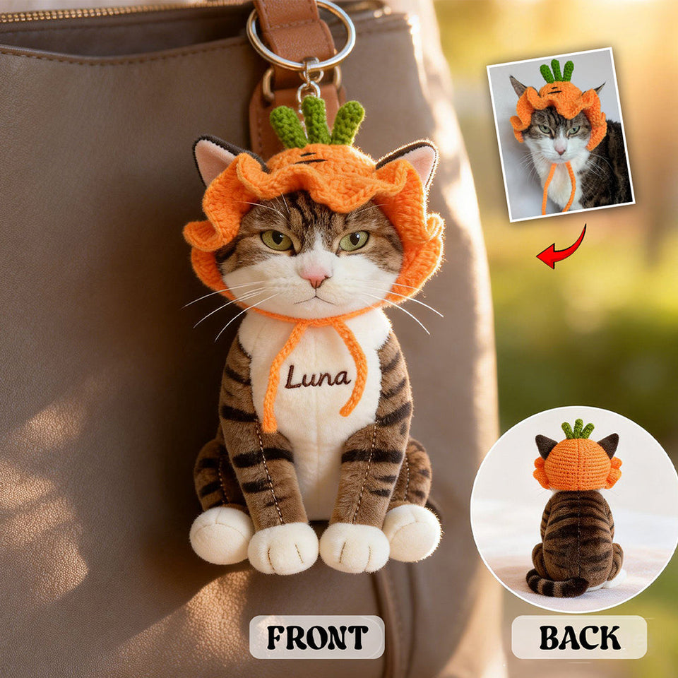 Always By My Side - Personalized Cat Plush Keychain