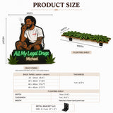 All My Illegal drugs - Personalized Weed Wooden Floating Shelf