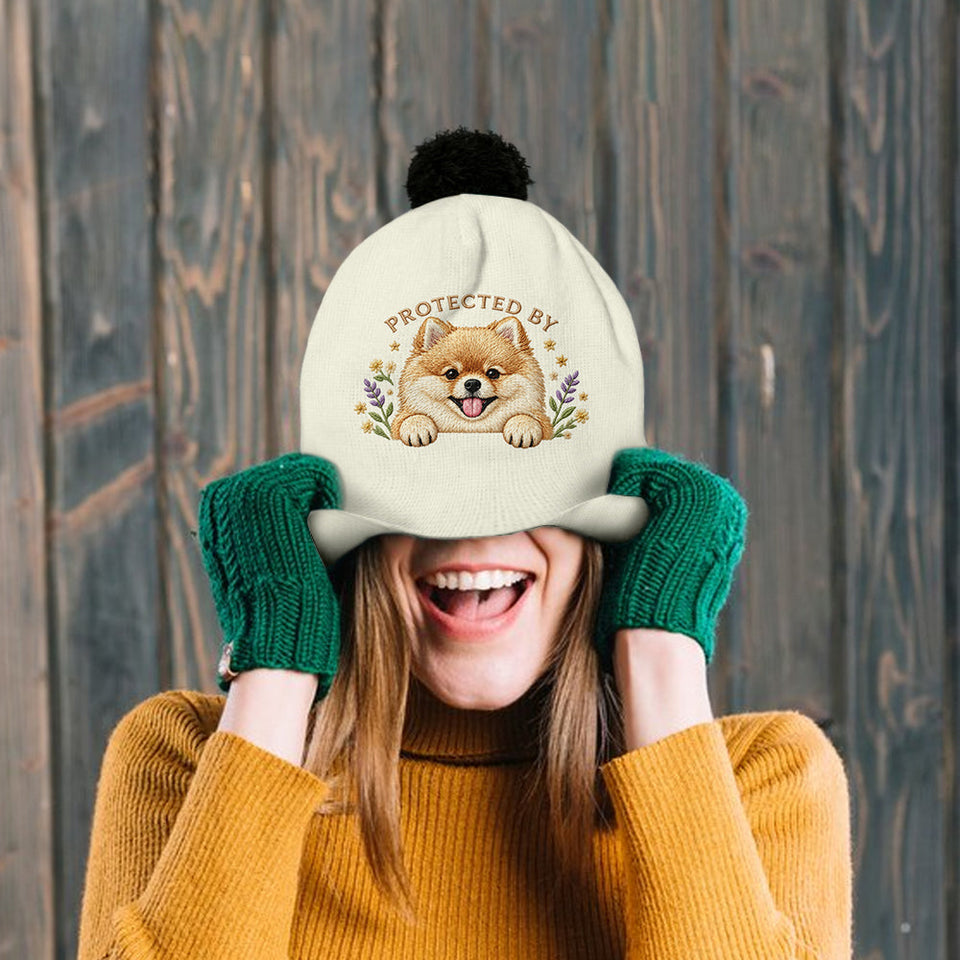 Baby Protected By Pet - Personalized Newborn Beanie Hat
