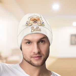 Baby Protected By Pet - Personalized Newborn Beanie Hat