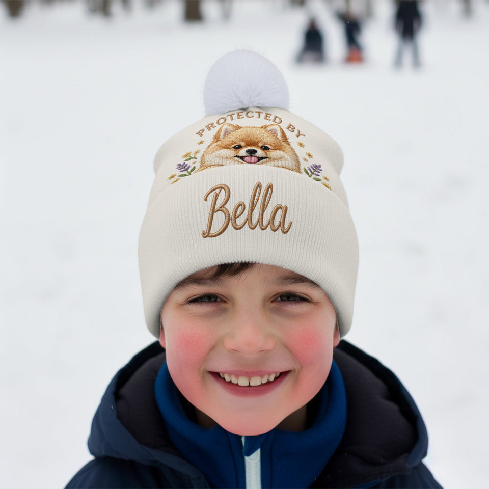 Baby Protected By Pet - Personalized Newborn Beanie Hat
